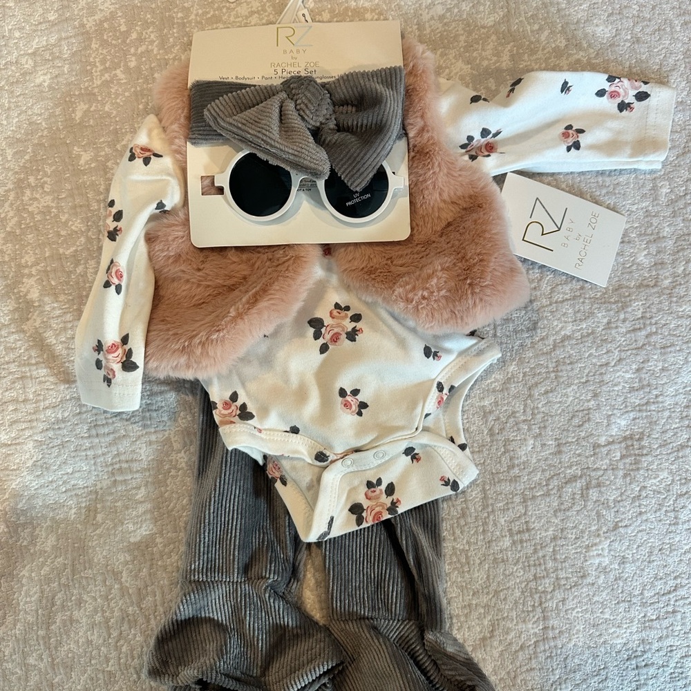 Rachel Zoe White and Pink Floral Baby Sunglasses